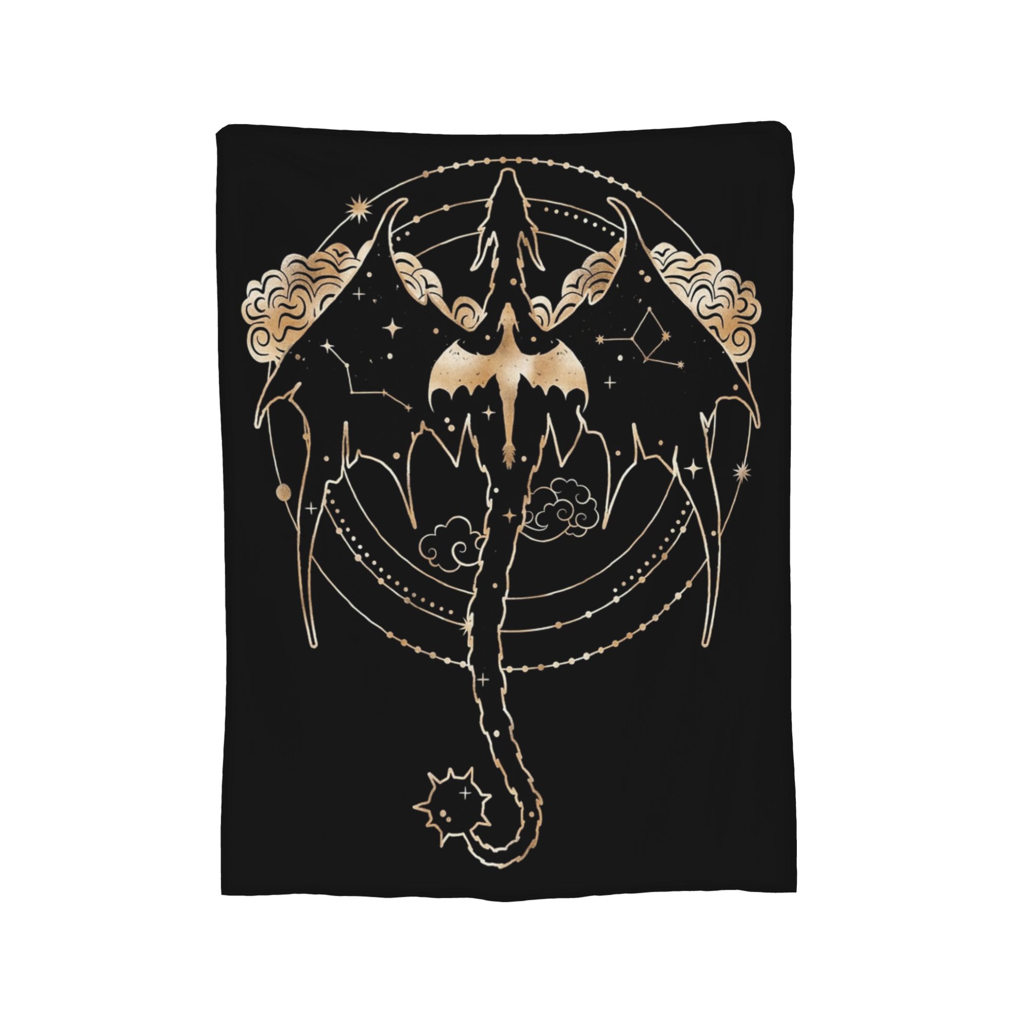 Celestial Tairn and Andarna Fourth Wing Blanket Fleece Spring/Autumn Portable Thin Throw Blanket for Sofa Bedroom Bedspreads Size: 75*100cm, Weight: 230 GSM