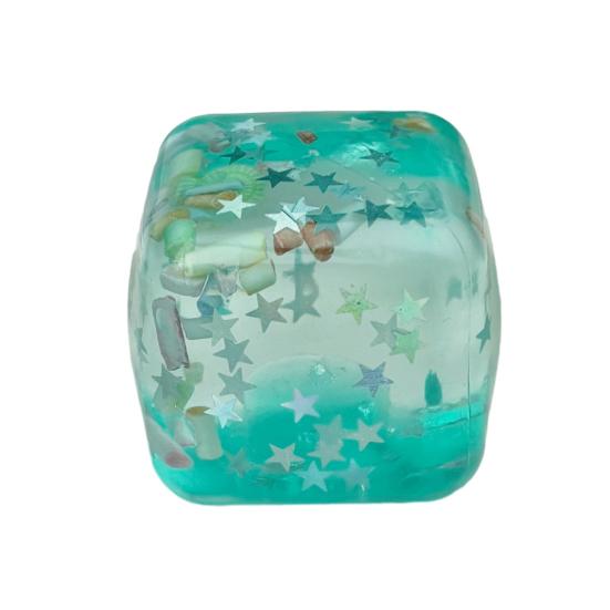 Jellyfish Squeeze Toy Transparent Lemon Toy Stress Relief Ice Cream Anxiety Soft Clear Cube Sensory for Kids Adults