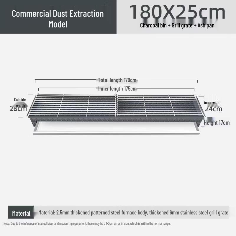 Commercial Extra-Wide Charcoal Grill