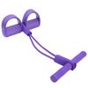 2 Tube Foot Pedal Pull Rope Elastic Leg Puller SitUp Abdominal Fitness Training Equipment(Purple )