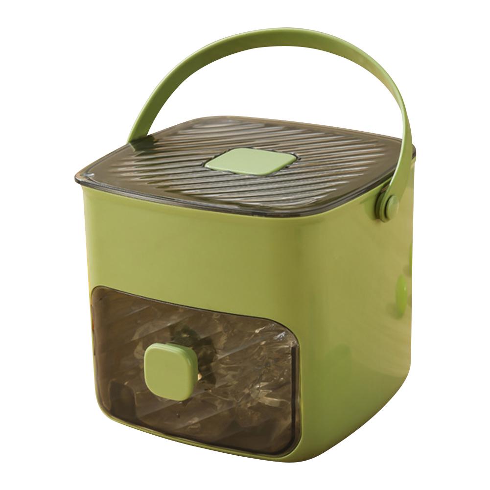 Macchina del Ghiaccio Portatile e Cassetto Porta Ghiaccio Macchina del Ghiaccio con Maniglia Macchina del Ghiaccio a Cubetti da Banco per Casa Ufficio Uso Domestico e all'Aperto