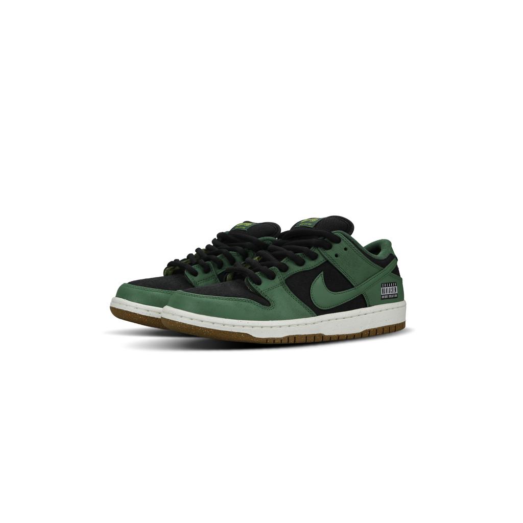 Nike Dunk SB Abrasion Resistant Low Top Skateboard Shoes Unisex Black Green FQ7585-200(Team882-Green X)