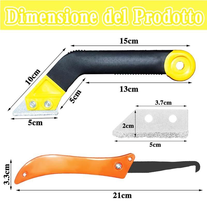 9-Piece Grouting Tool, Door And Window Floor Seam Glass Glue Cleaning Hook Knife, Seam Cleaner Seam Saw Knife Direct Sales
