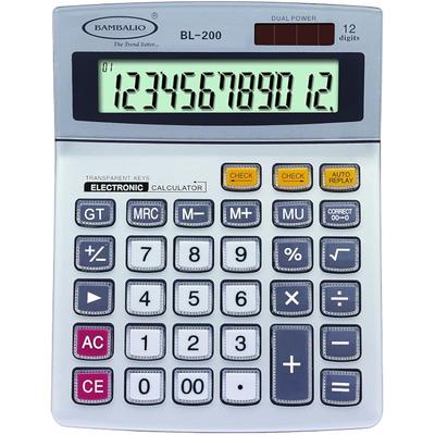 Bambalio 12 Digits BL-200 Big Display Electronic Calculator with 3 Years Warranty.