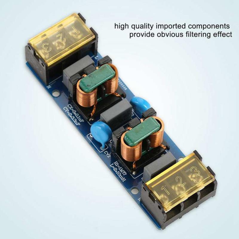 25a EMI Two-stage Power Low-pass Filter Audio Power Filter 50/60HZ AC Power Purifier For Electronics