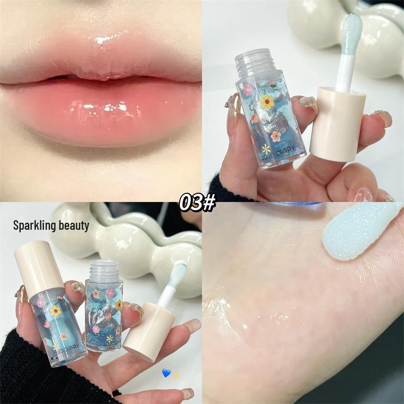 Flower Language Lip Gloss: Hydrating, Shimmering, Watery Glass Lip Jelly & Moisturizing Lip Balm