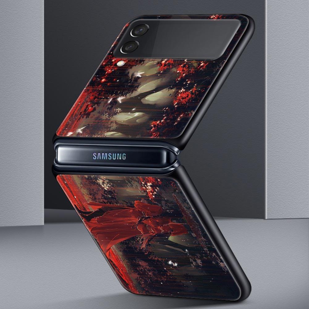 TGCF Heaven Official’s Blessing Luxury Phone Case For Samsung GalaxyZ Flip 4 5 Fold Hard PC Shell For Samsung Z Flip 3 Cover