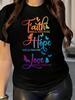 Faith Hope Love Butterflies Graphic T-shirt