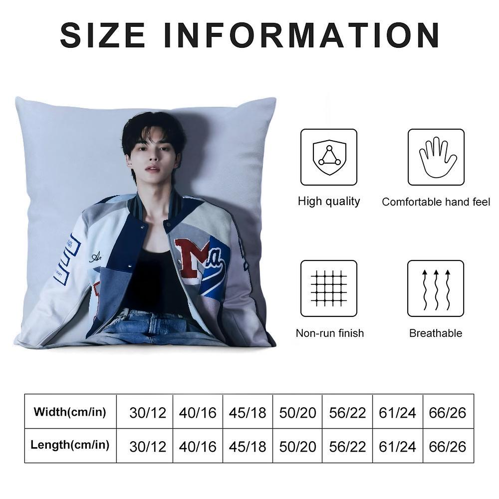 Popular Korean Actor S-Song K-Kang Pillow Case 3D Print Polyester Fiber 40*40cm Home Sofa Throw Decoration Festival Gift