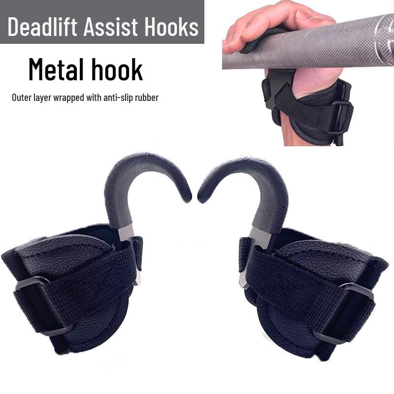 Anti-slip Steel Hook Wrist Support for Pull-ups, Weightlifting, and Deadlifts