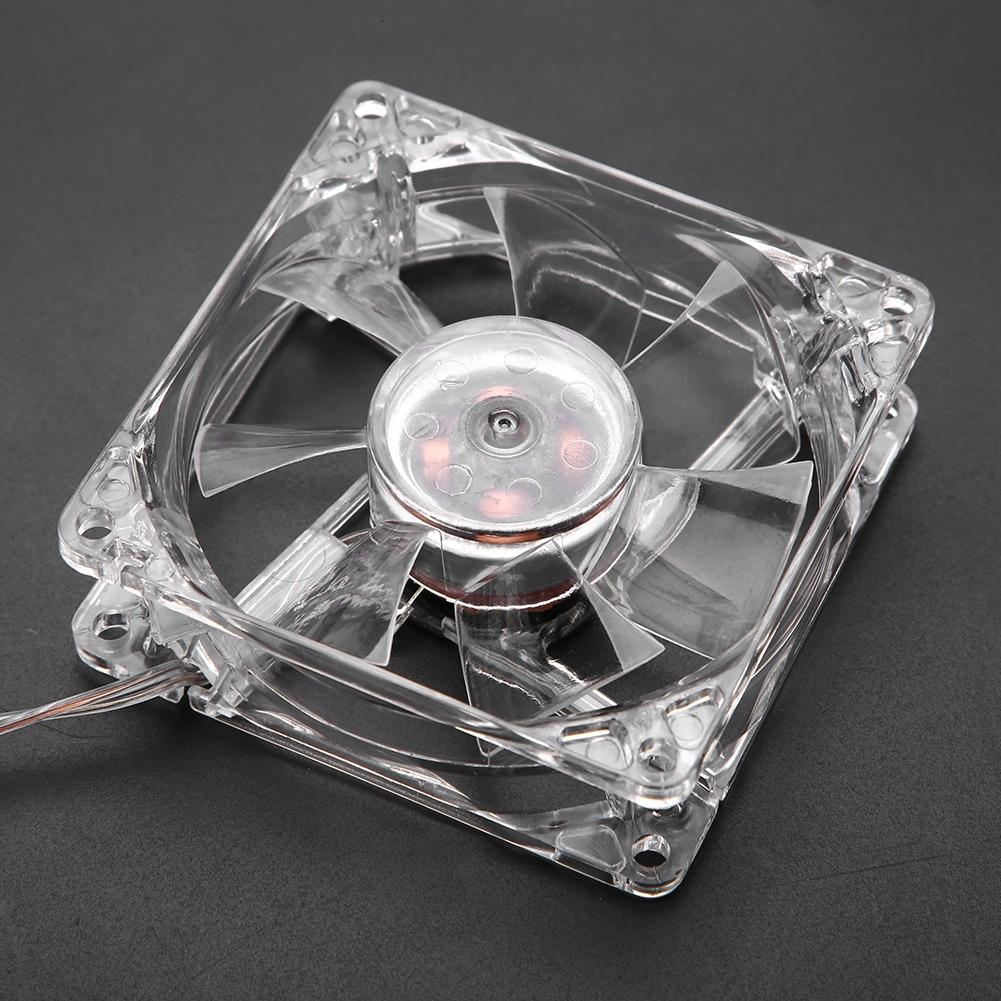 8cm USB Colorful Light Transparent Cooling Fan 5V CPU Cooling Fan For PC Computer