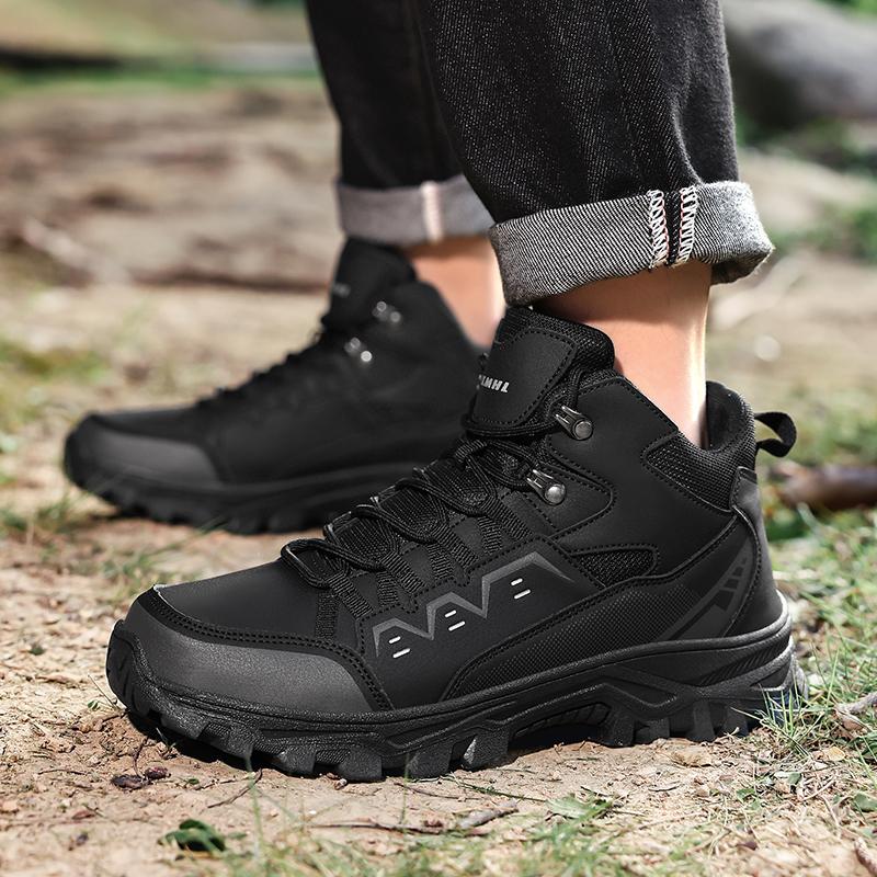 Couples Outdoor Casual Hiking Shoes Four Seasons Breathable Anti-slip Walking Shoes Fashion Men's Plus Size Sports Running Shoes