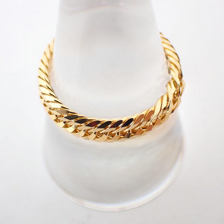 [Pre-owned] 18K Yellow Gold Kihei Ring, 3.27g, 12-sided Triple Ring, Size 18, Men's, Size 18.5, J91-8