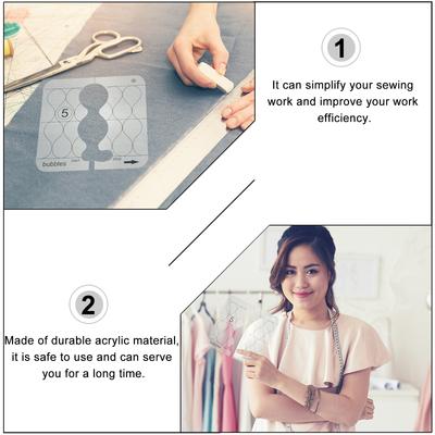 Tool Quilt Fabric Templates for Quilting Clear Measuring Ruler Sewing DIY Patchwork Tools
