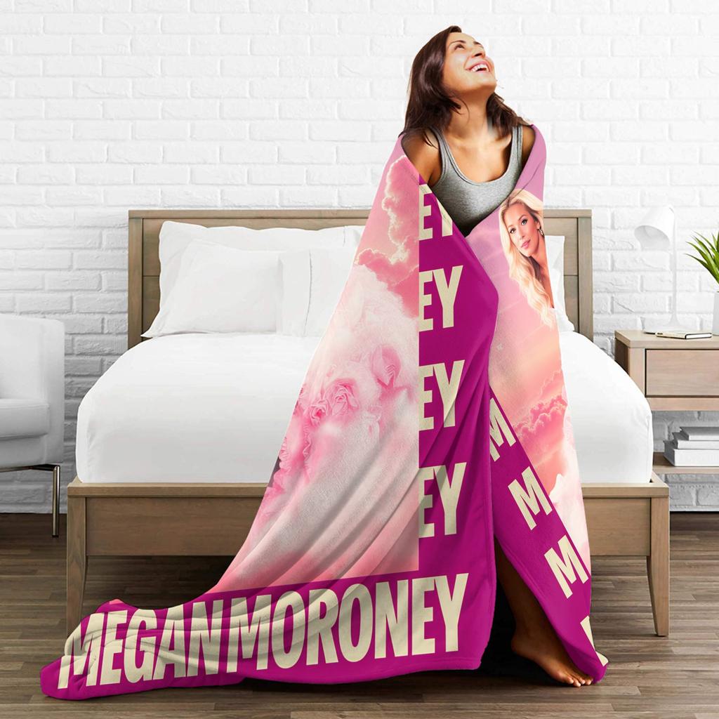 Warm Soft Blanket Picnic Megan Moroney Singer Cloud 9 Album Throw Blanket Flannel Bedspread For Bedroom Pattern Sofa Bed Cover