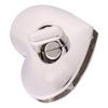 5sets Heart Shaped Metal Clasp Turn Lock   Lock HardwareHandbag Bag Accessory (Silver)