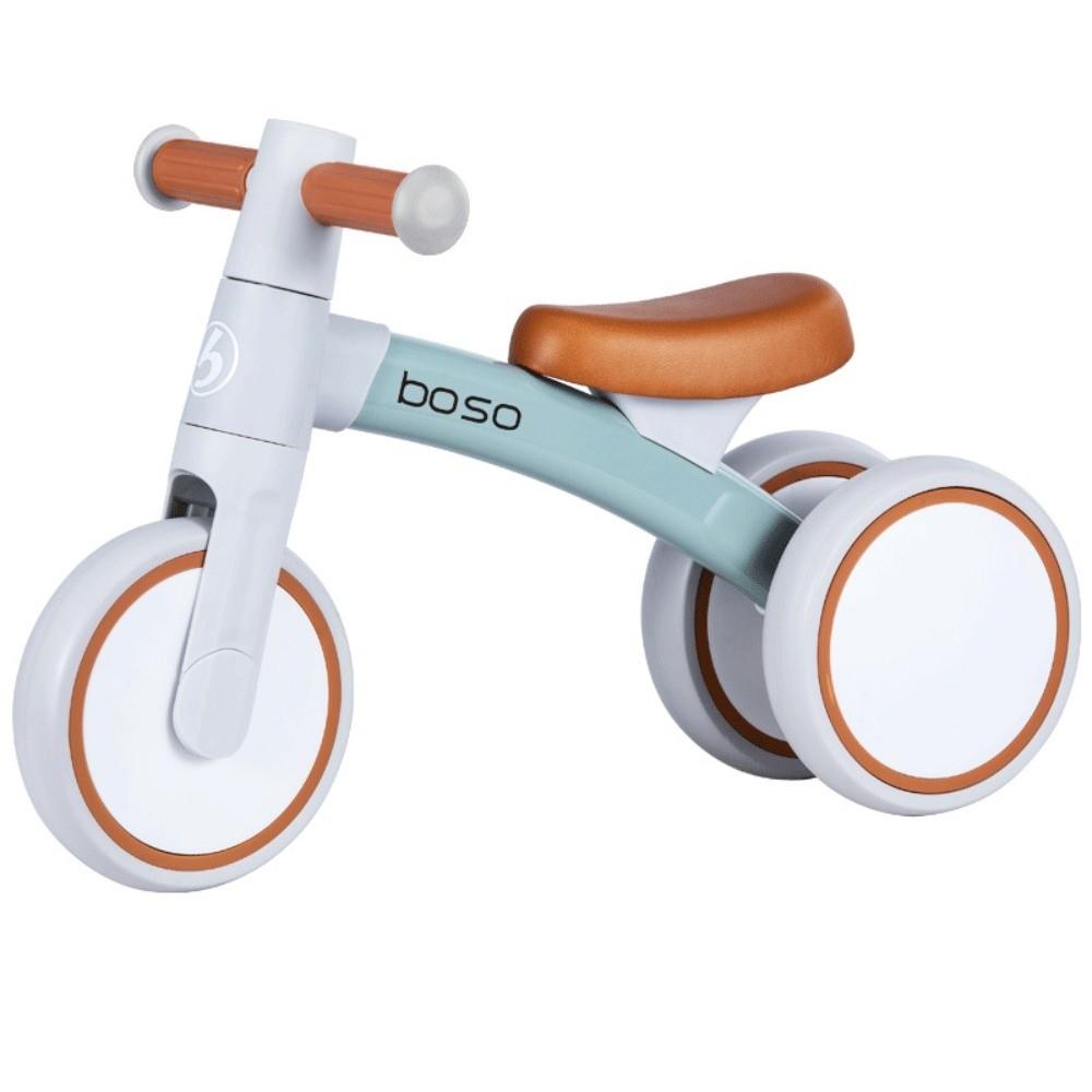 Anti-Tip Kids Balance Bike 3/4 Wheels Children s Learning Walker Baby Riding Toy for 1-3 Years Old Green-3 wheels