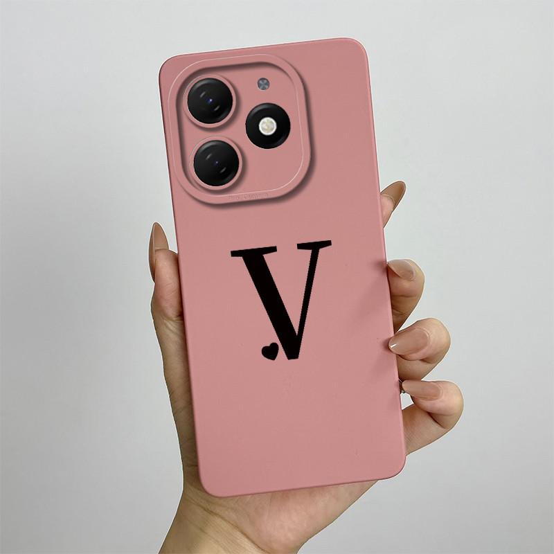 For Tecno Spark 20 Pro Case Tecno Spark 20 Phone Case Tecno Spark 20C BG7n BG7 KJ5 KJ6 Cute Initial Letters Matte TPU Soft Cover