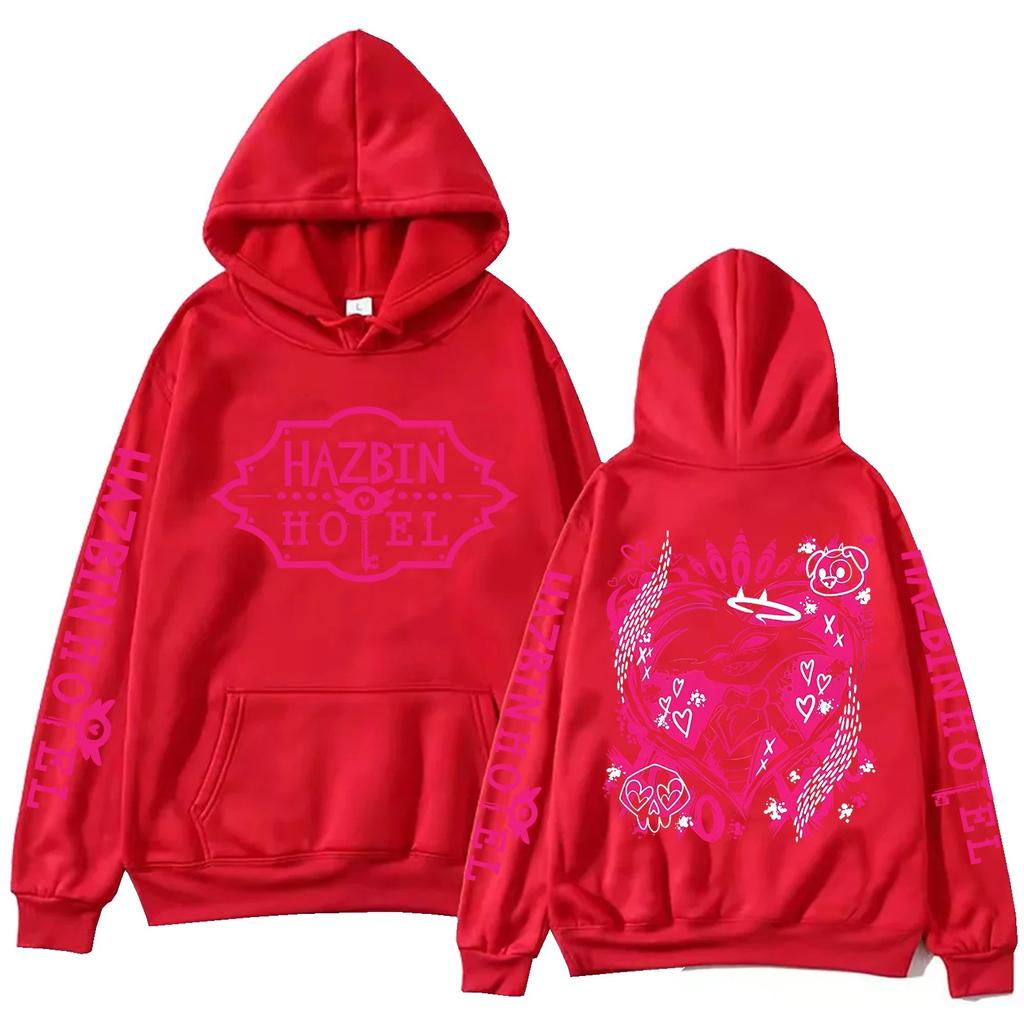 Anime Hazbin Hotel Angel Dust Print Hoodie Man Woman Harajuku Pullover Tops Sweatshirt  Fashion Sportwear