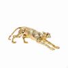 Leopard Sculpture Metal Statue Sculpted for Bookshelf, Art Collectors