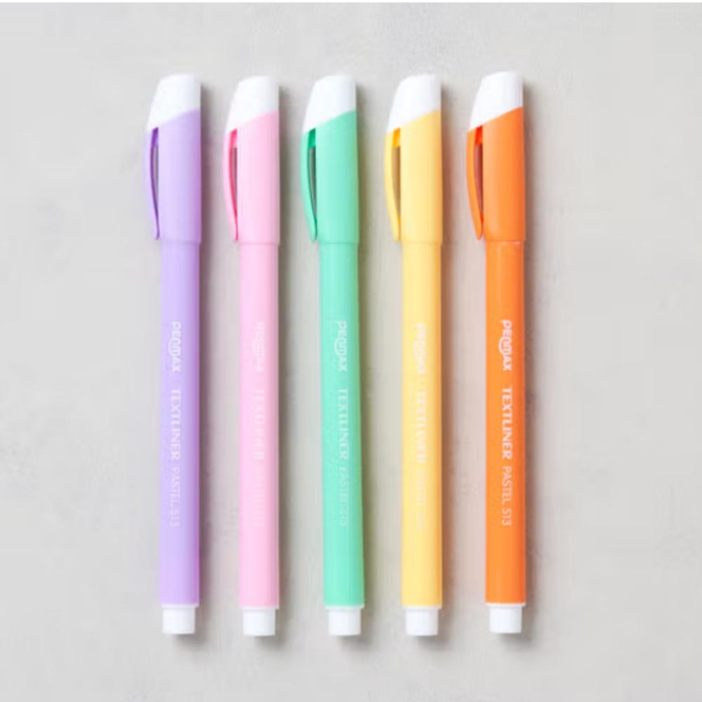 

5 пастельных хайлайтеров 4 мм мягкие