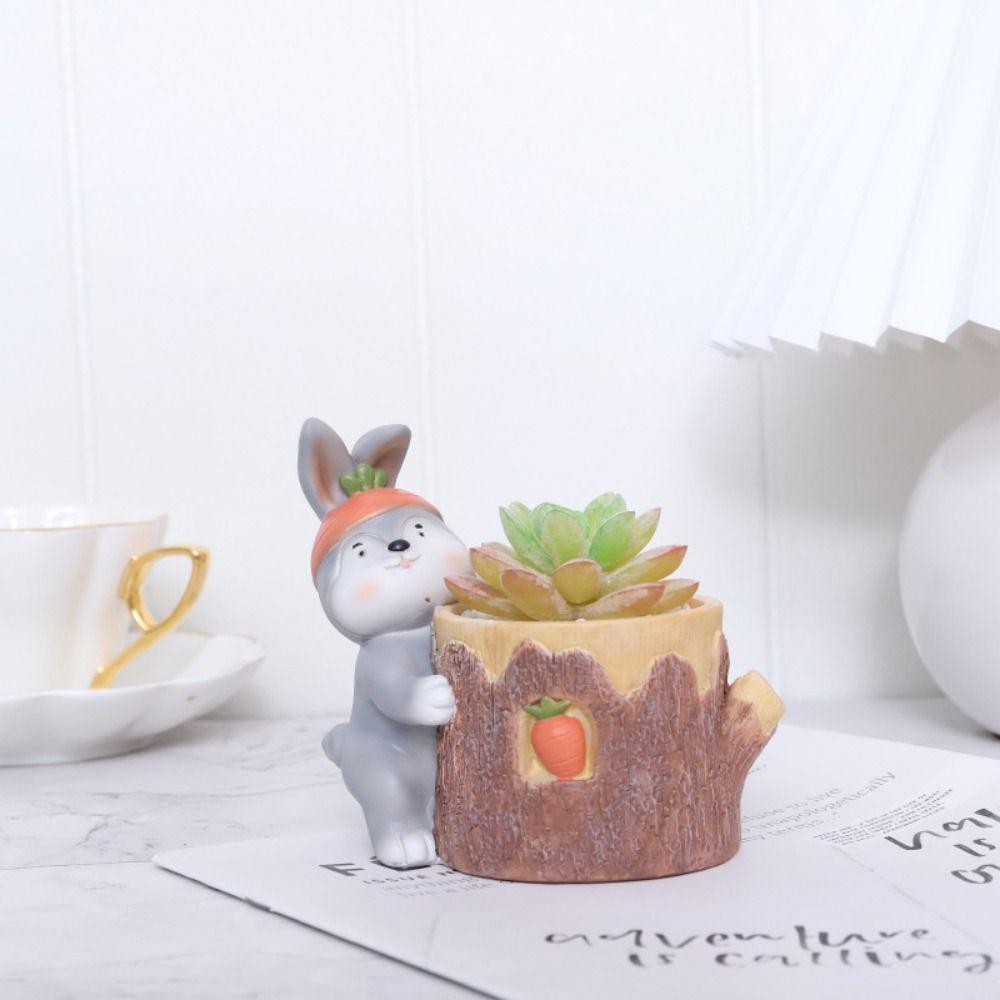 Decorative Multifunctional Pen Holder Cartoon Animal Ornaments Makeup Brush Holder  Desktop