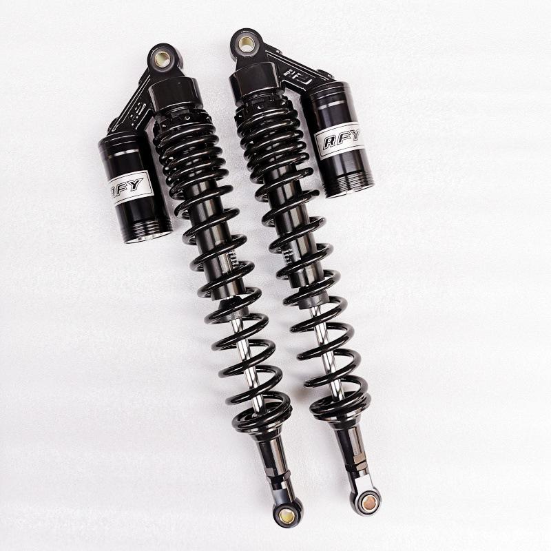 

RFY Extended 480mm Hole Spacing Shock Absorber for Large Displacement Off-road Motorcycles, ATVs, and Beach Buggies Silver-Black 480mm