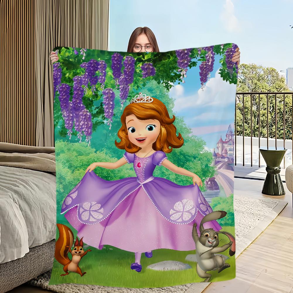 Süß die F-First Flanell S-Sofia Film warme Gemütlichkeit weiche Plüschdecke für Sofa Wohnzimmer Cartoon Zimmer Büro Schlafzimmer Reise Geschenk