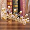 Brautlicher Barock-Hochzeitsschmuck im europäischen Stil, Schmetterlingskrone, Abendkleid, Hochzeitskleid-Accessoires