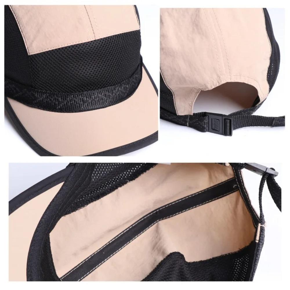 Short Brim Mesh Baseball Cap Retro UV Protection Cap Casual Sun Visor Cap Unisex