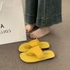 BEI LI XUAN Step On Shit Feeling Flat Toe Slippers Women's Summer Wear 2025 Casual Beach Roman Sandals