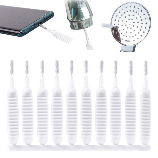 100Pcs Shower Hole Cleaning Brush Non-Slip Handle Fine Needle Anti-Clogging Penetration Brush Portable Bathroom