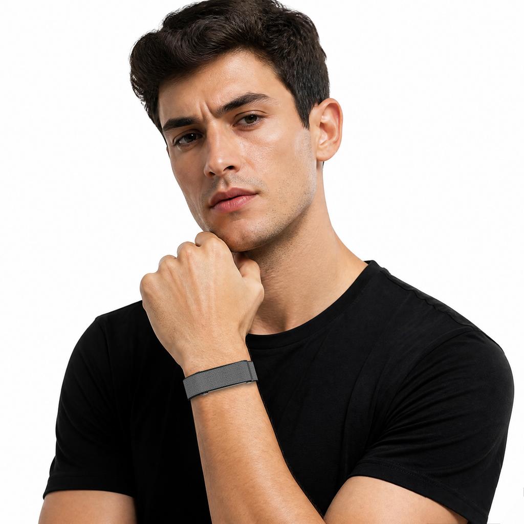 Metal Case+Sports Nylon Strap For Google Fitbit Air Sports Elastic Magnetic Wristband For Google Fitbit Air Comfortable Bracelet