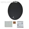 alumania Hard surface made of aluminum supports accurate mouse operation Circular Reversible metal mouse pad [BLACK]