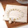 Metal Beaded Elastic Beads Bracelets Bow Ceramics Bracelet Trendy Women Bangle  Girls