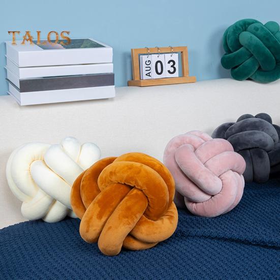 Kissen, manuell, geflochtener Knoten, einfarbig, runde Kugelform, Plüsch, elastisch, Schlafbegleiter, Sofa, Couch, Dekoration, Wurfkissen, Fotografie-Kissen