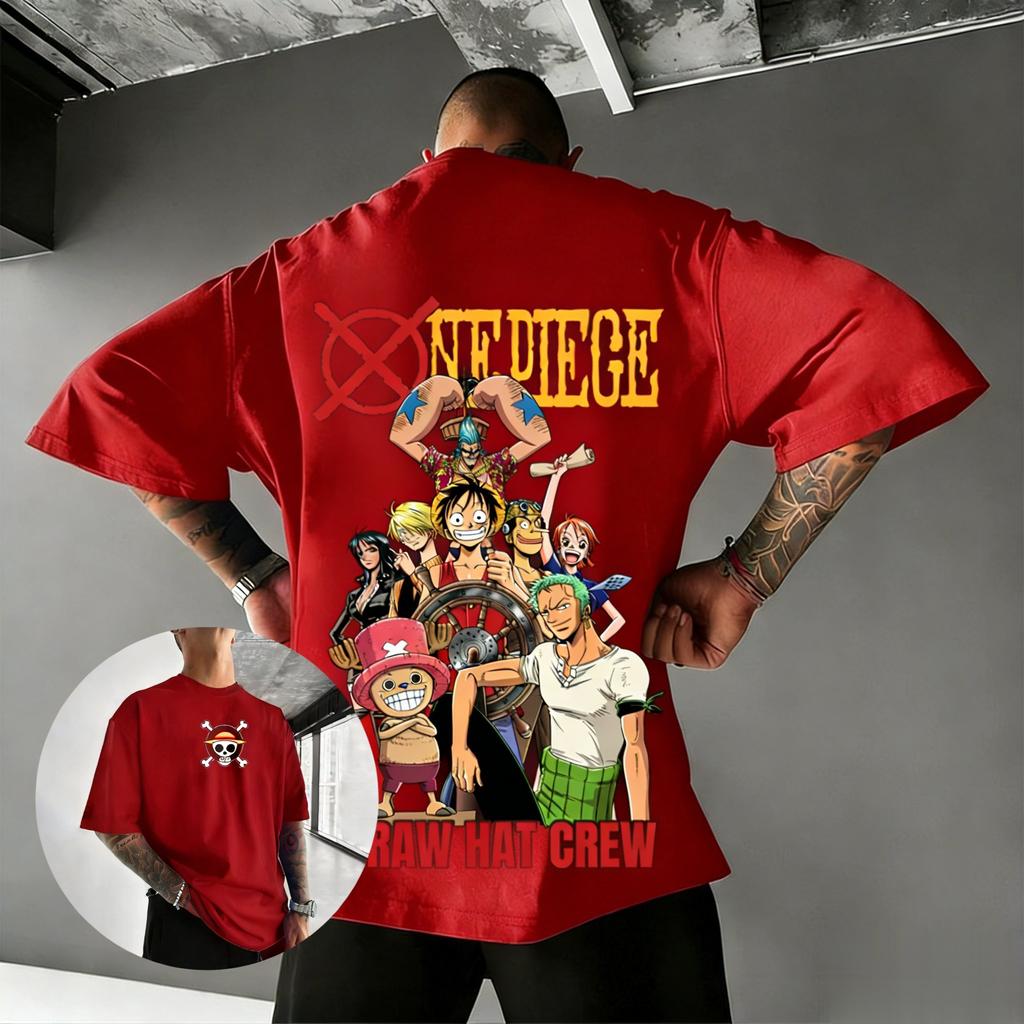 Unisex One Piece Anime Graphic T Shirt Men Women 2026 Summer Cotton Short Sleeve Tee Casual Streetwear Oversized Crewneck Tops
