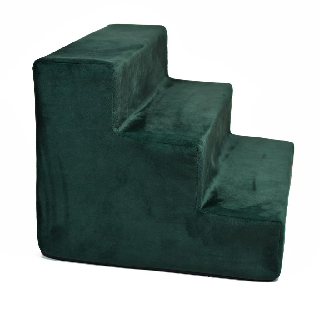 Milo Velvet Bottle Green Stairs 3 Steps