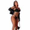 Women'S Sexy Mesh Bodystocking Fishnet Lingerie Black Nightwear Bodysuits One Piece Jumpsuit Underwear Nightwear Costumes