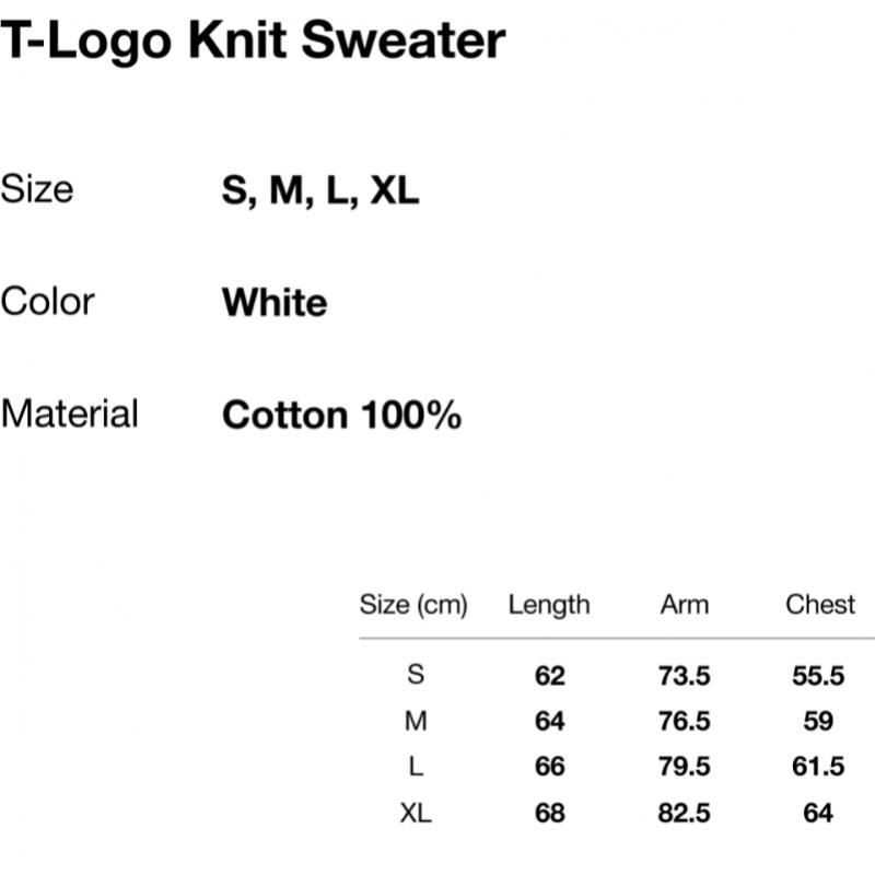 ThIs Is Never ThaT T Logo kniT sweaTer whiTe