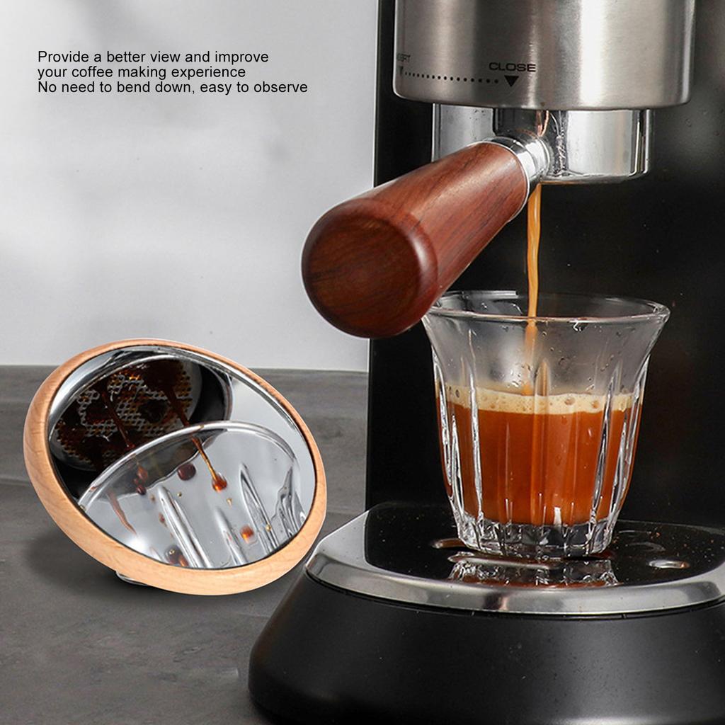Coffee Reflective Mirror Multidirectional Rotation Magnetism Observative Mirror for Kitchen