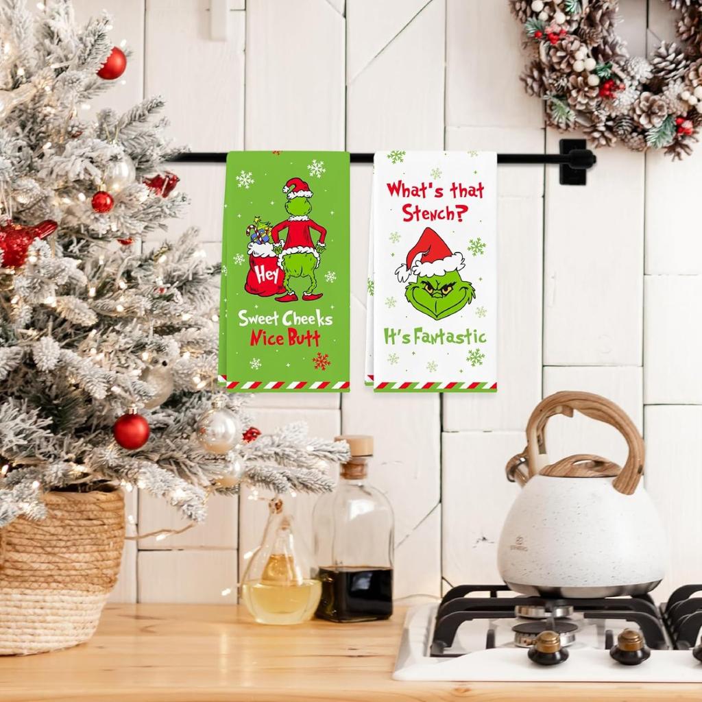Christmas 3D Printed Towels, Kitchen Suction Towels, Hand Towels, Face Towels