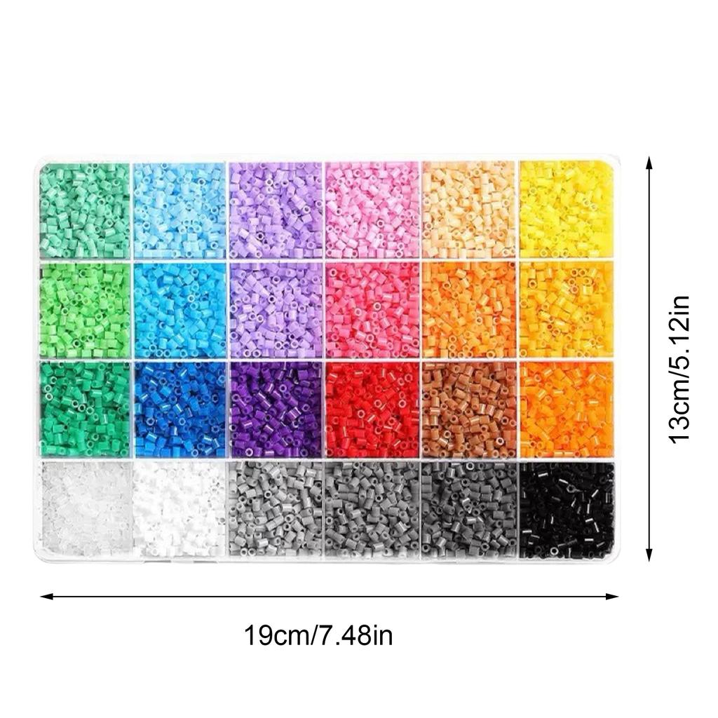 2.6MM Plastic Ironing Beads DIY Color Puzzle Fuse Beads Kit Lightweight & Portable for Indoor Entertainment Party Activities