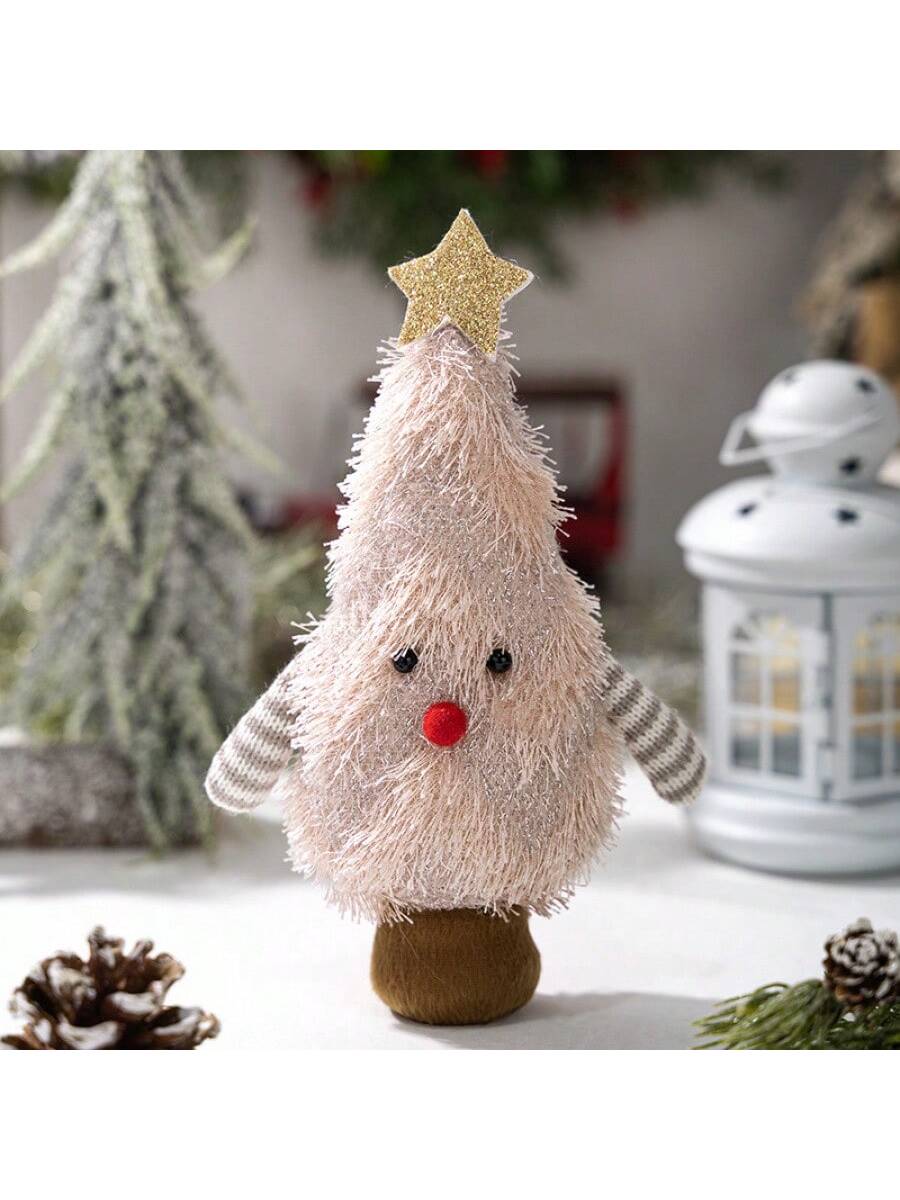 

1Pc Mini Christmas Trees Cartoon Doll Home Desktop Ornaments Window Christmas Artificial Christmas Tree Party Decoration Gifts