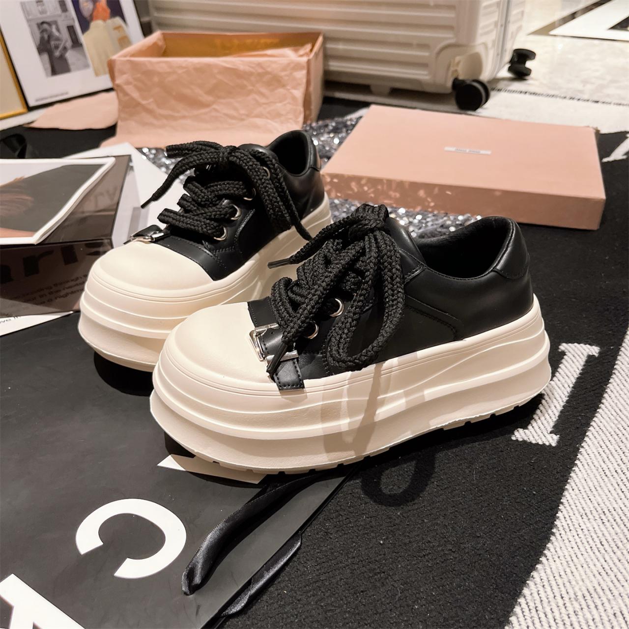 

Fashion Sneakers Casual Men Women Designer Board Shoes Fashion Leather/Canvas Height Increased Flat Platform Sport Shoes 35 чёрный