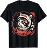 Space Cat Courage Japanese Retro Kawaii Cute Astronaut Cat T-Shirt Cotton Oversized Unisex Tshirt Men's Clothing Fitness Tshirt