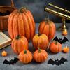 7Pcs Artificial Pumpkin Fall Decoration Thanksgiving Halloween Harvest Festival Foam Faux Pumpkin Ornament Assorted Size Fake Vegetable Party Decor