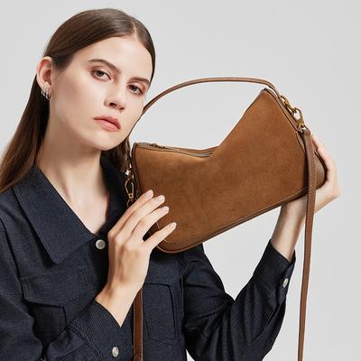 Frosted Cowhide Pillow Bag Dumpling Bag New Leather Messenger Bag Women's Bag High-end Shoulder Bag Women