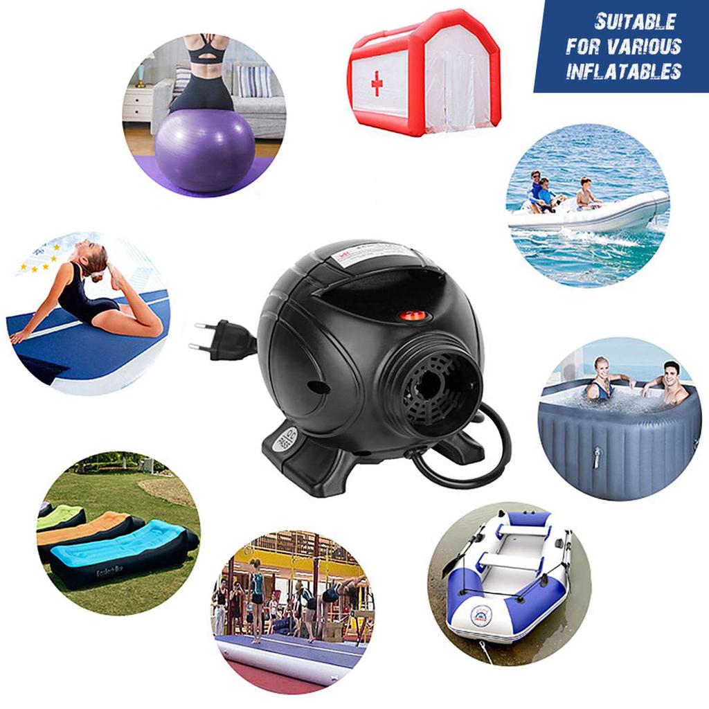 Luftpumpe 800W Kompakt und Tragbar Elektrische Luftpumpe für Aufblasbare Poolspielzeuge