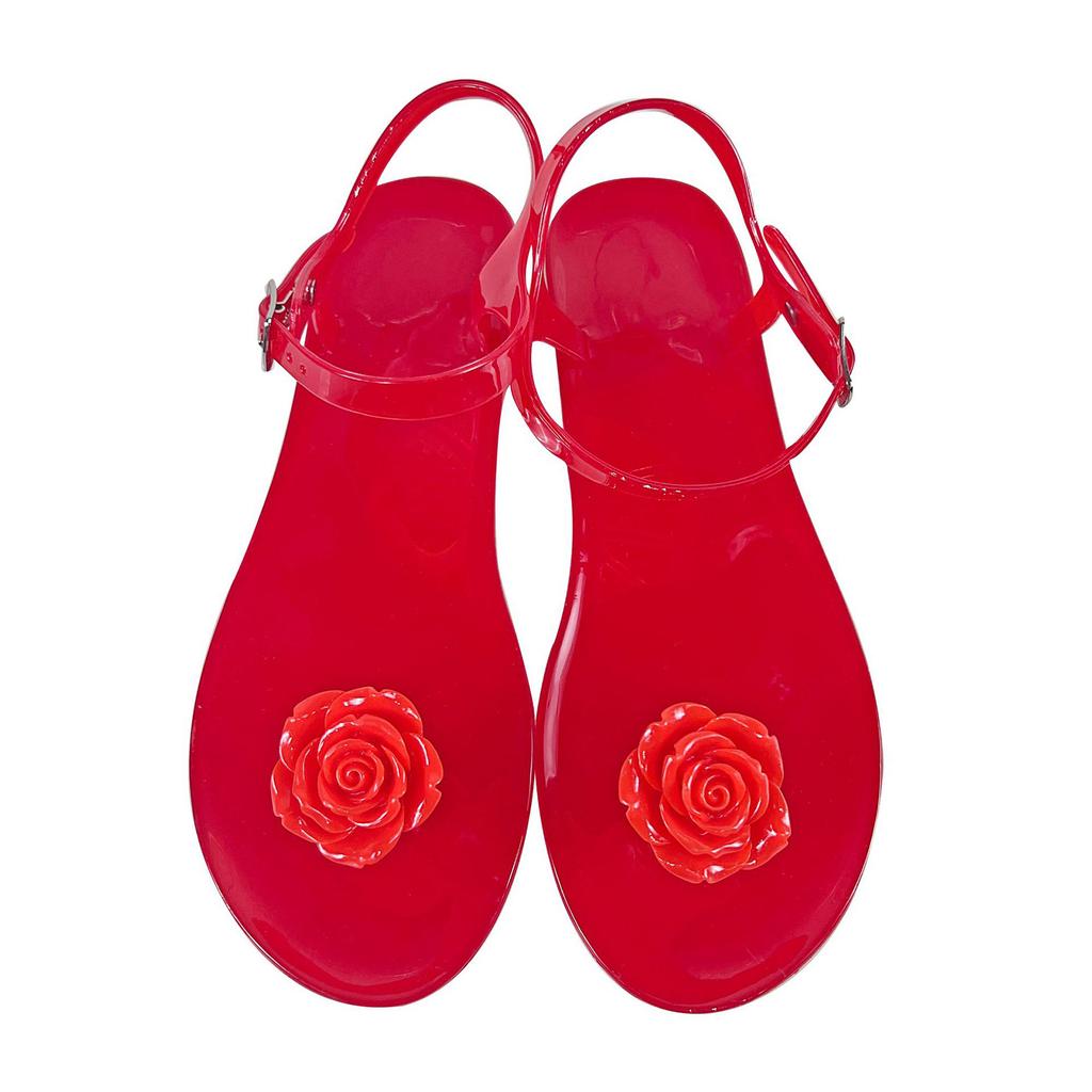 Summer Women's Camellia Fruit Soft Bottom Jelly Sandals